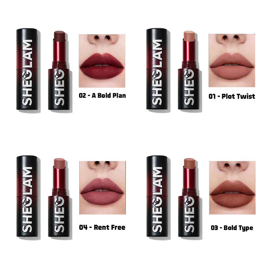 2 pieces Sheglam Long-Lasting Matte Lipstick