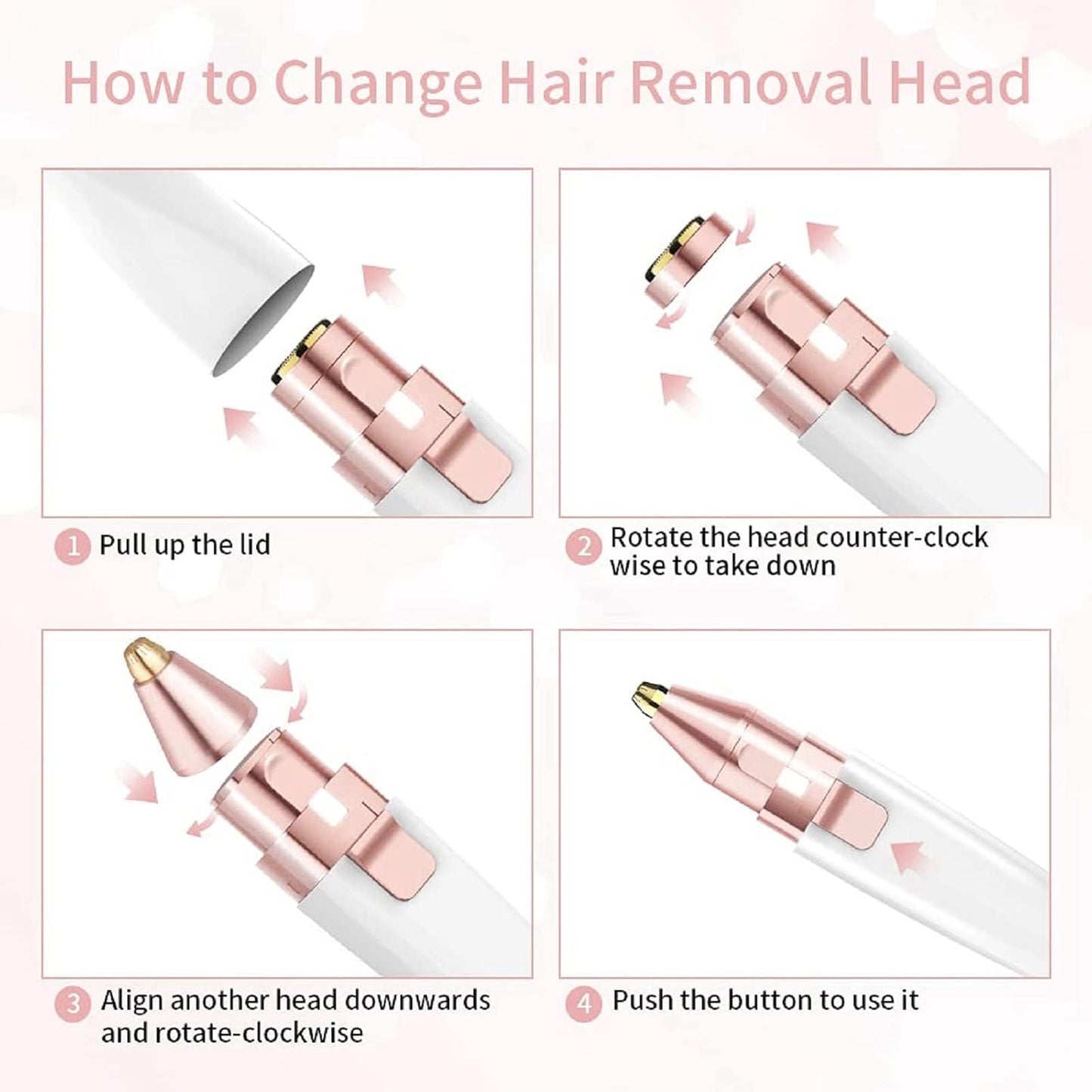 2 in 1 Eyebrow Trimmer & Facial Hair Remover