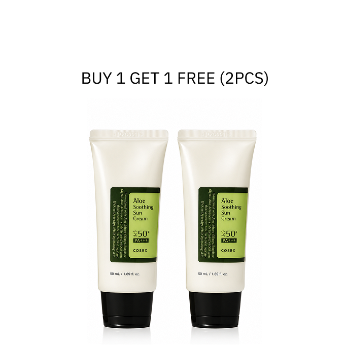 COSRX Aloe Soothing Sun Cream 50ml buy 1 get 1 free