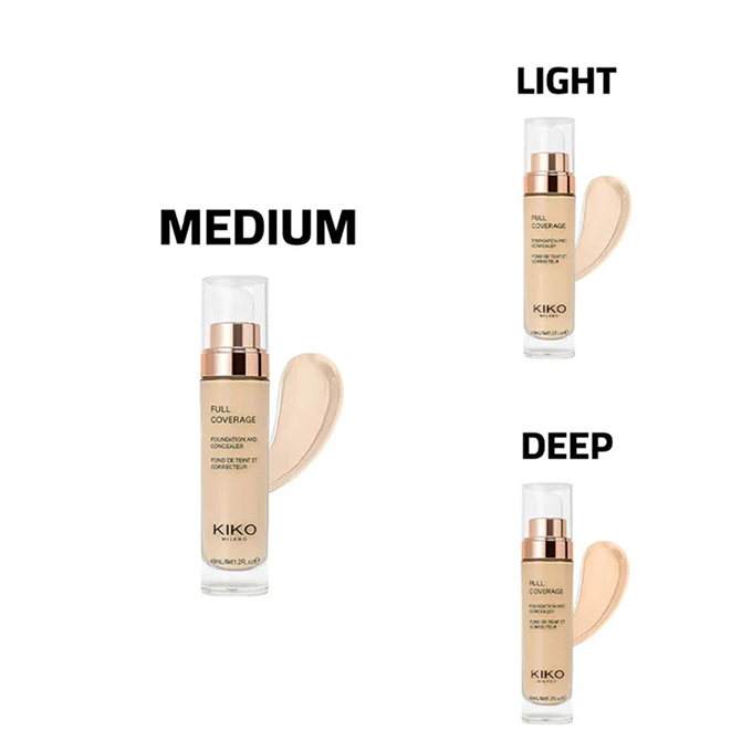 Kiko Full Coverage 2-In-1 Foundation & Concealer and kiko mascara and kiko double touch