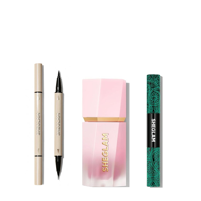 Sheglam Eyeliner Double and blush and mascara