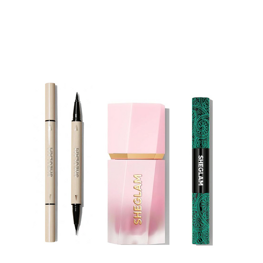 Sheglam Eyeliner Double and blush and mascara